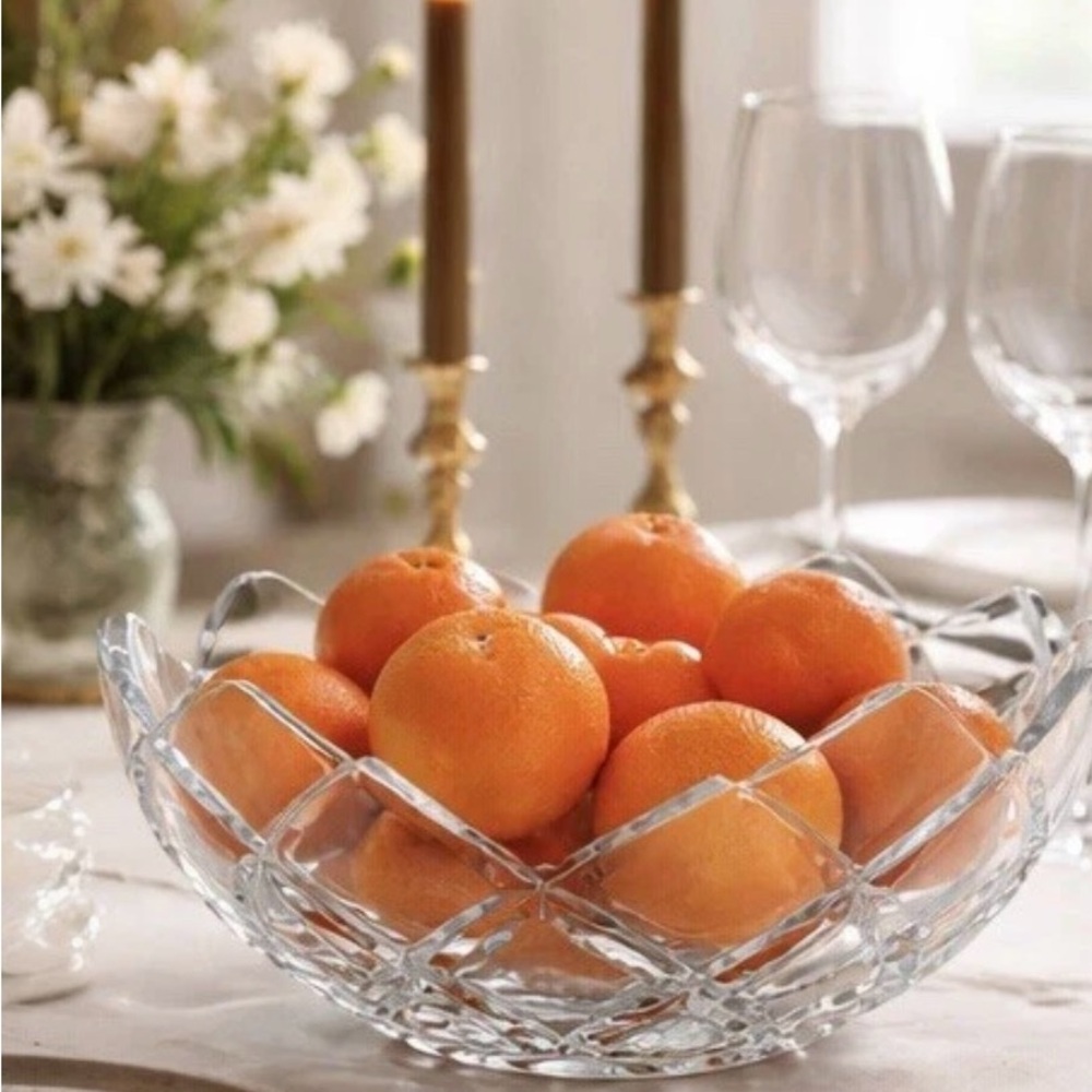 Stunning Mikasa Calliope-Blossom Heavy Lead Crystal 13" Centerpiece Bowl France - Picture 6 of 7